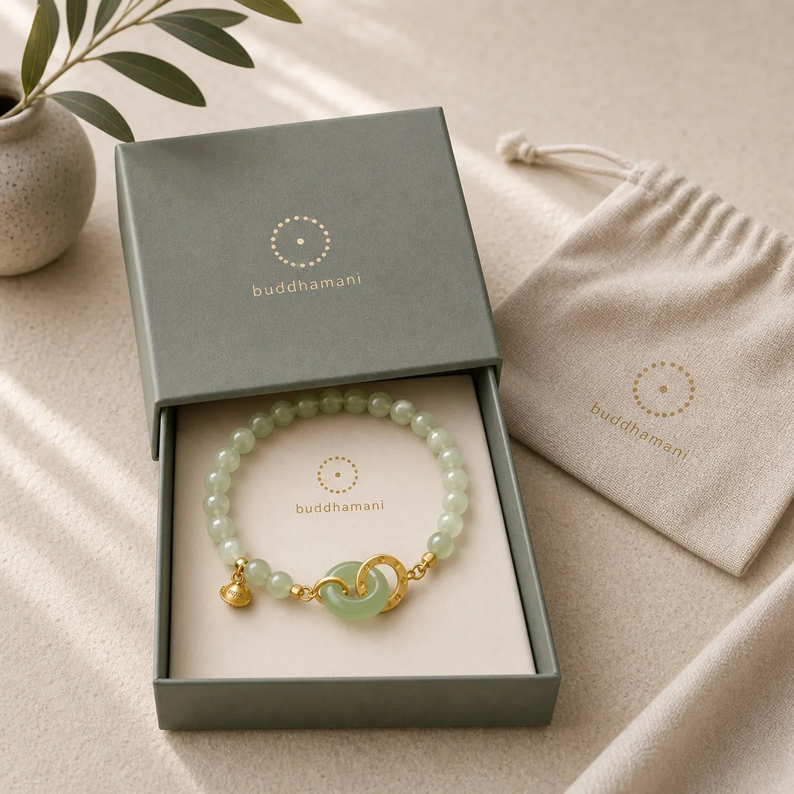 925 Sterling Silver Plated Gold Natural Hetian Jade Bead Gourd Lotus Bamboo Fu Character Luck Bracelet (Extra 35% Off | USE CODE: FS35) featuring Silver, Jade, Lotus