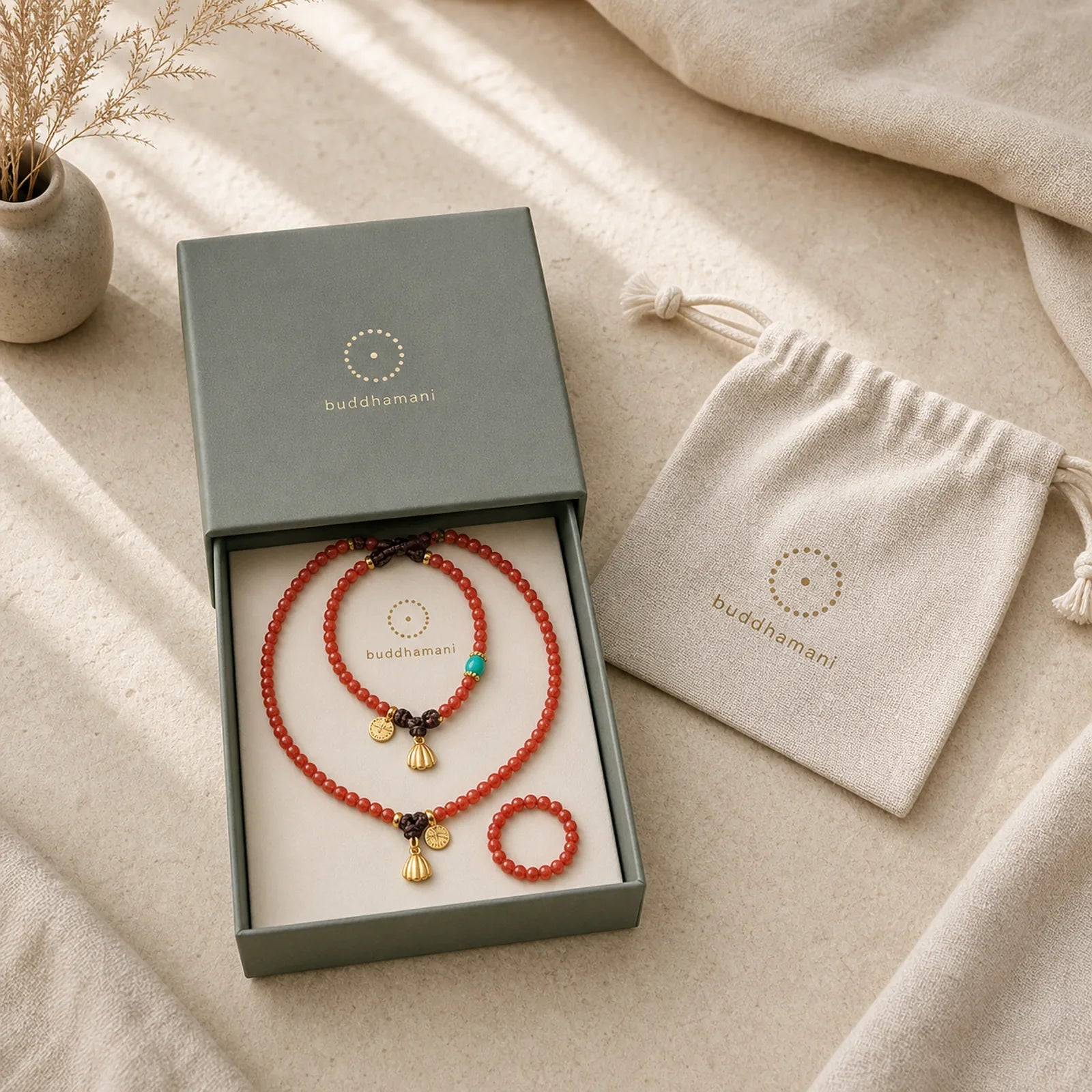 925 Sterling Silver Plated Gold Natural Red Agate Turquoise Confidence Bracelet Necklace Pendant Ring Set featuring Silver, Red Agate, Turquoise