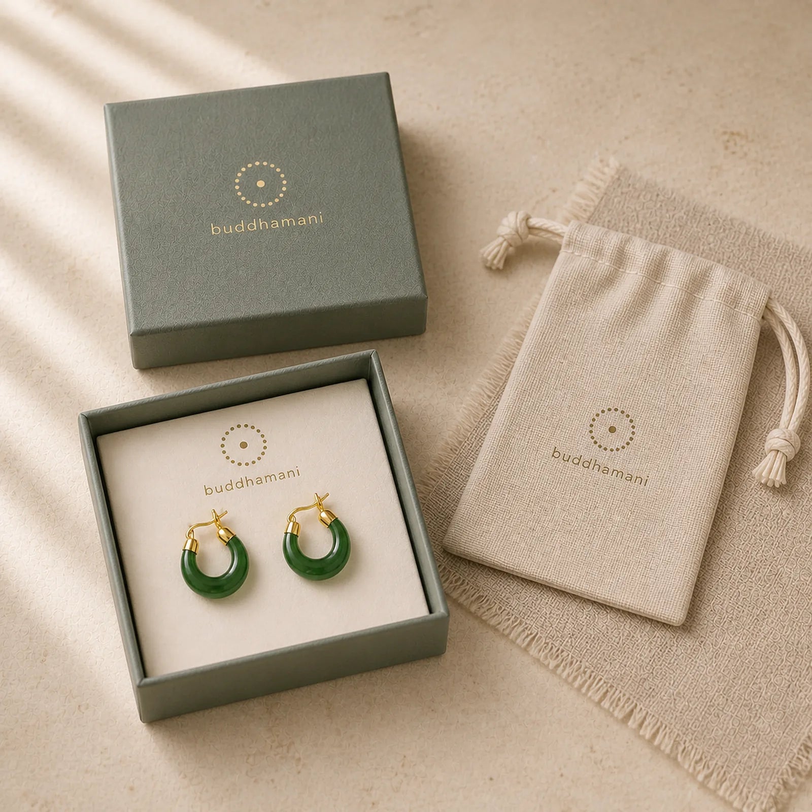 925 Sterling Silver Plated Gold Natural Round Hetian Cyan Jade Luck Drop Earrings featuring Silver, Cyan Jade, Jade