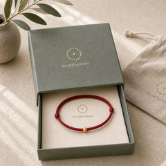 925 Sterling Silver Plated Gold Single Bead Strength Braided Red Rope Bracelet Anklet featuring Silver, Red String