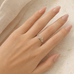 925 Sterling Silver Plum Bossom Calm Ring featuring Silver, Butterfly