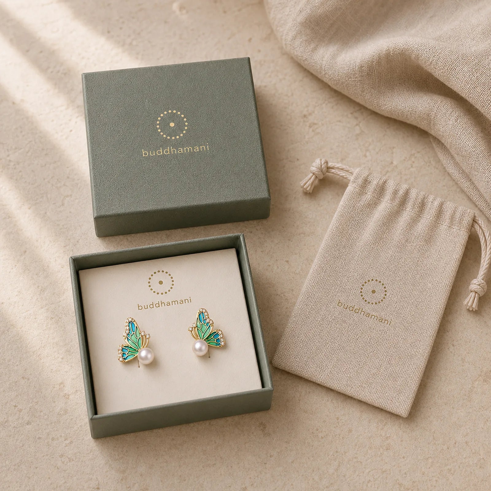 925 Sterling Silver Posts 18K Gold Plated Copper Natural Pearl Butterfly Healing Stud Earrings featuring Silver, Copper, Pearl
