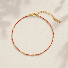 925 Sterling Silver Red String Good Luck Bracelet featuring Silver, Red String