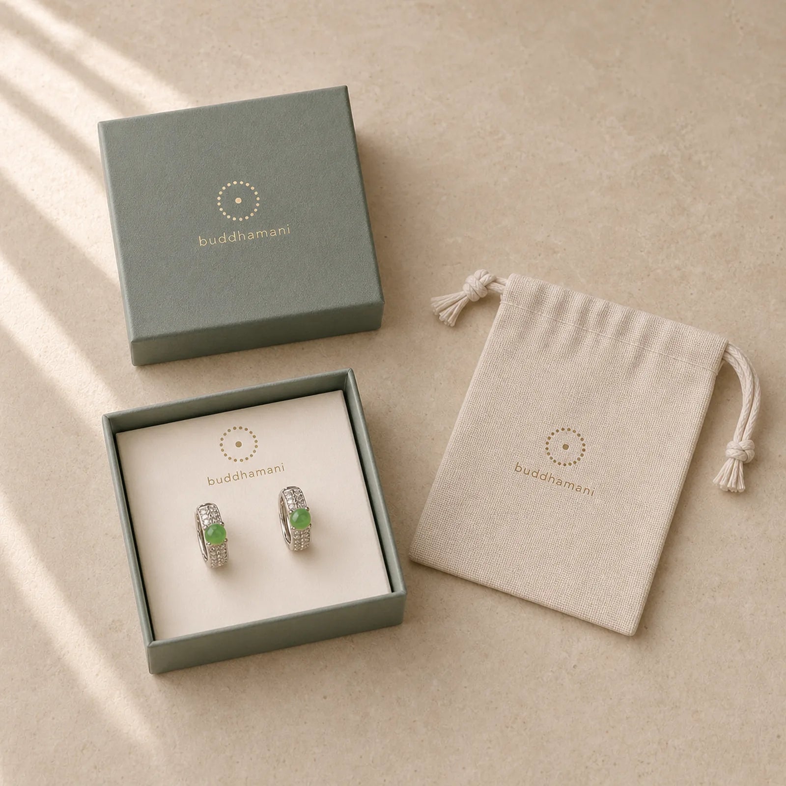 925 Sterling Silver Round Cyan Jade Success Stud Earrings featuring Silver, Cyan Jade, Jade