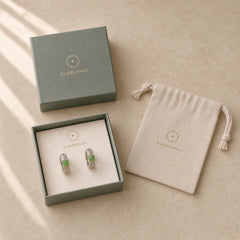 925 Sterling Silver Round Cyan Jade Success Stud Earrings featuring Silver, Cyan Jade, Jade