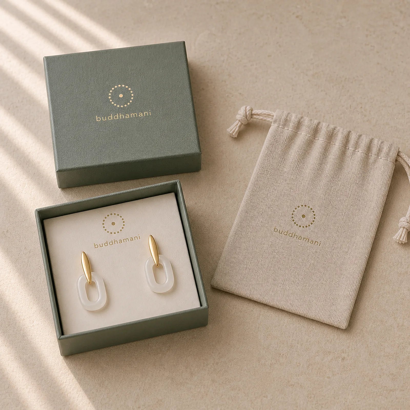 925 Sterling Silver Round White Jade Happiness Blessing Earrings featuring Silver, White Jade, Jade