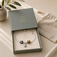 925 Sterling Silver Silver Sheen Obsidian Gold Sheen Obsidian Cat Soothing Bracelet featuring Silver, Silver Sheen Obsidian, Obsidian