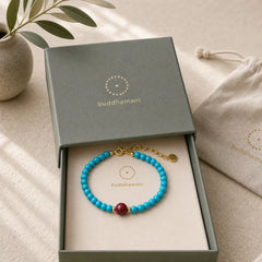 925 Sterling Silver Turquoise Cinnabar Purification Bracelet featuring Silver, Turquoise, Cinnabar