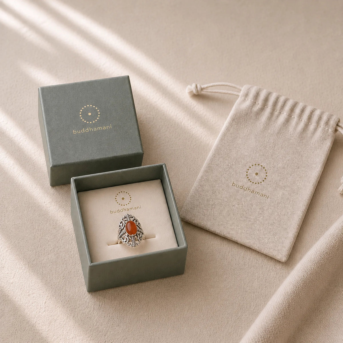 925 Sterling Silver Vintage Red Agate Self-acceptance Calm Ring featuring Silver, Red Agate