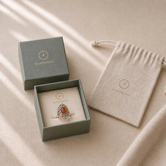 925 Sterling Silver Vintage Red Agate Self-acceptance Calm Ring featuring Silver, Red Agate
