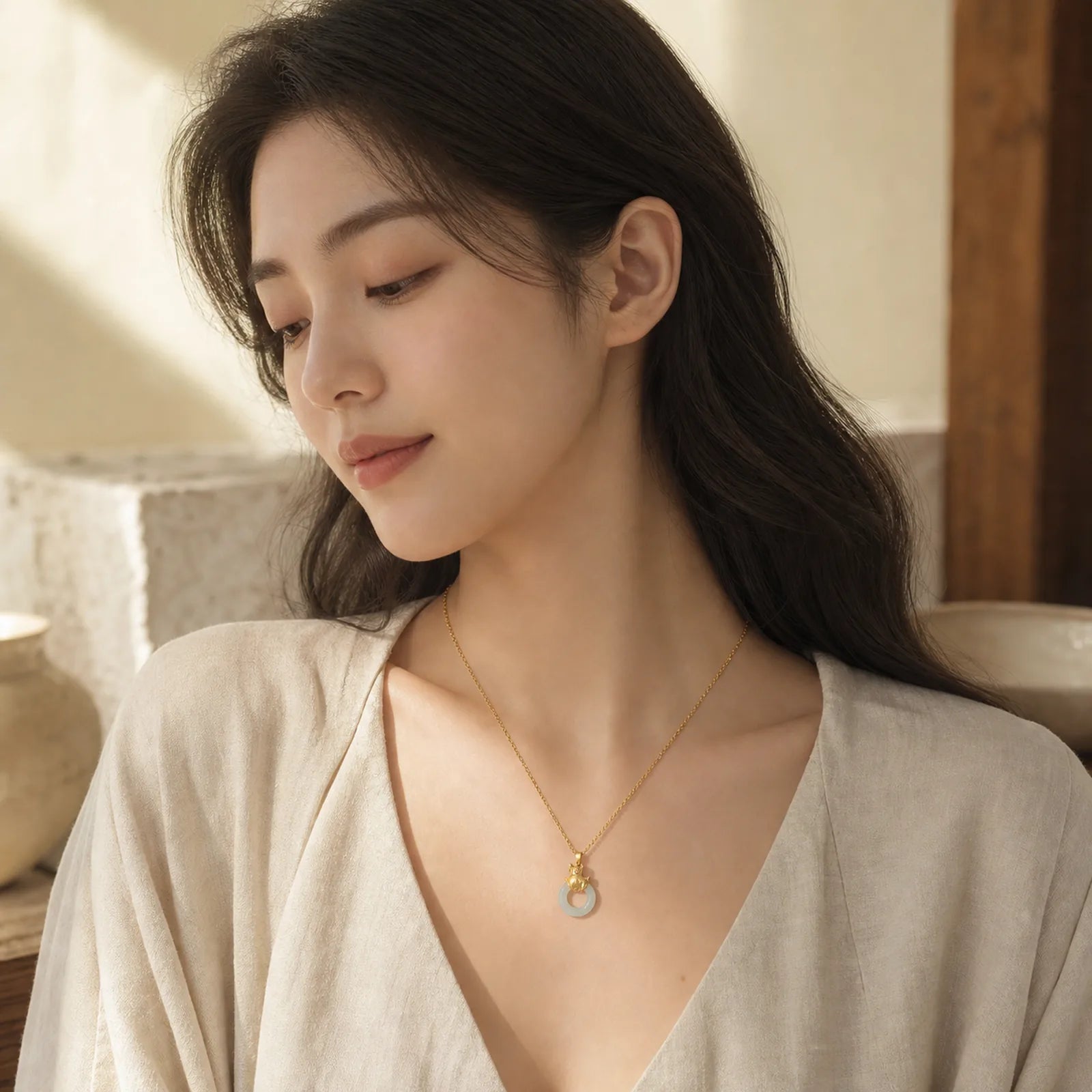 925 Sterling Silver Year Of The Dragon Natural Hetian Jade Luck Strength Necklace Pendant (Extra 40% Off | USE CODE: FS40) featuring Silver, Dragon, Jade