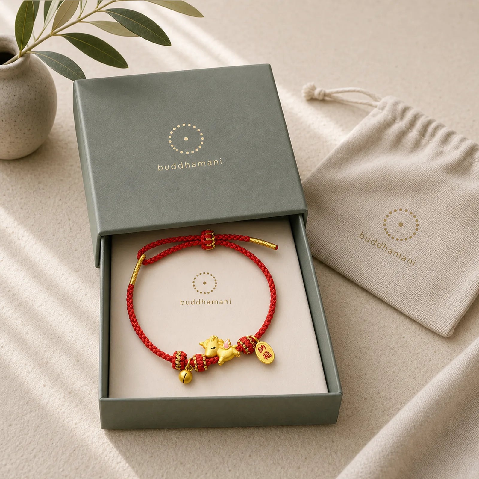 925 Sterling Silver Year Of The Horse Lucky Fortune Red String Strength Bracelet featuring Silver, Horse, Red String