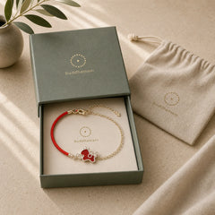 925 Sterling Silver Year Of The Horse Red String Red Agate Coin Charm Luck Bracelet featuring Silver, Horse, Red String