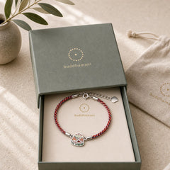 925 Sterling Silver Zongzi Pattern Luck Multicolored Handcrafted Bracelet featuring Silver, Five Elements, Dragon