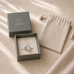 990 Sterling Silver Natural Chalcedony Plum Positive Harmony Ring featuring Silver, Chalcedony