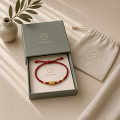 999 Gold Luck Protection Koi Fish Handmade Braided String Bracelet featuring Koi Fish, Red String, Yin Yang Symbol