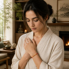 999 Gold Year of the Snake Handmade Luck Strength Braided Bracelet Anklet featuring Red String