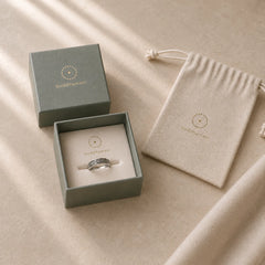 999 Sterling Silver Auspicious Clouds Engraved Blessing Adjustable Ring featuring Silver