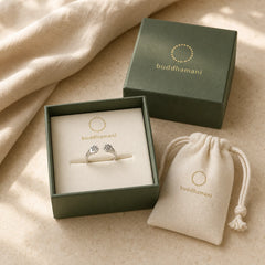 999 Sterling Silver Cat Paw Balance Ring featuring Silver