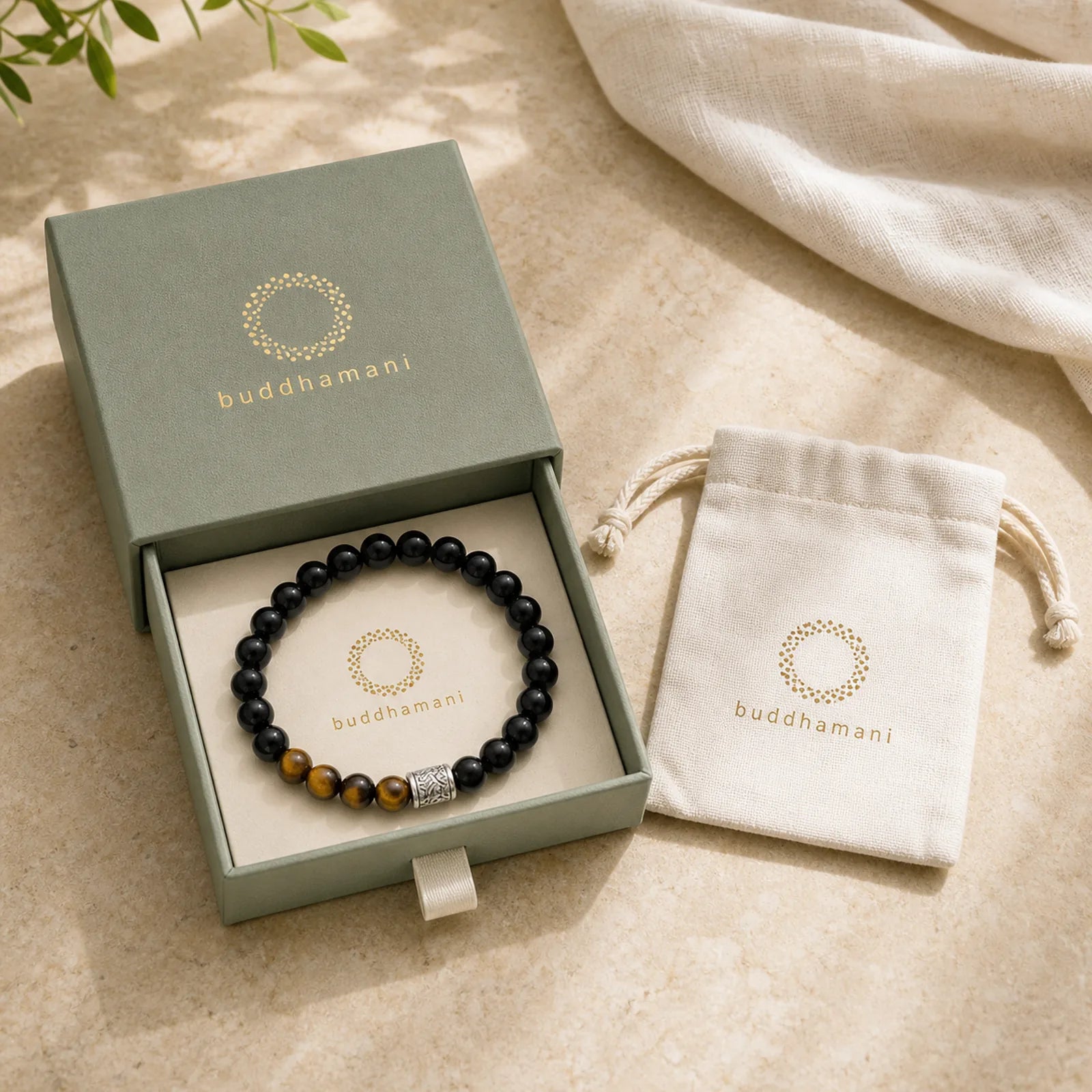 999 Sterling Silver Ebony Tiger Eye Black Obsidian Relax Bracelet featuring Silver, Ebony, Tiger Eye