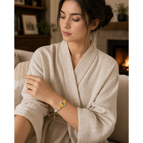 999 Sterling Silver Natural Hetian Jade Peace Buckle Peach Blossom Luck Bracelet featuring Silver, Jade, Peace Buckle