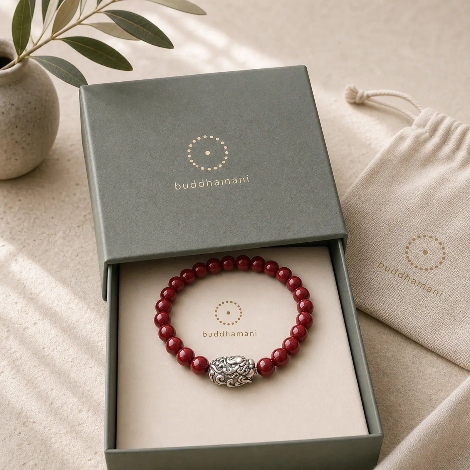 999 Sterling Silver PiXiu Natural Cinnabar Wealth Luck Bracelet (Extra 30% Off | USE CODE: FS30) featuring Silver, Pixiu, Cinnabar