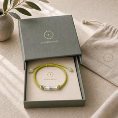 999 Sterling Silver Red String Bamboo Enlightenment Bracelet featuring Silver, Red String, Bamboo