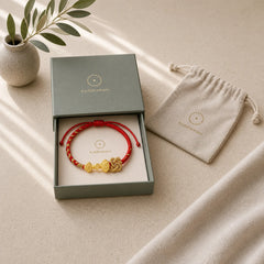 999 Sterling Silver Ruyi Handle Fu Character Fortune Luck Rope Bracelet featuring Silver, Fu Character, Red String