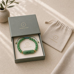 Amethyst Green Aventurine Tiger Eye Strawberry Quartz Positive Transformation Bracelet featuring Amethyst, Green Aventurine, Tiger Eye