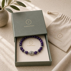 Amethyst Love Healing Bracelet featuring Amethyst, Tiger Eye, Black Onyx
