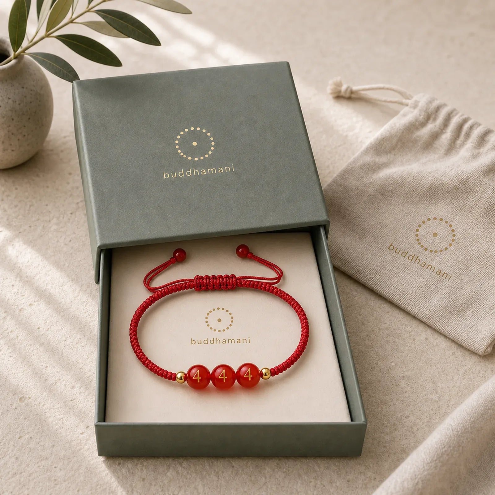 Angel Number Red String Red Agate Beads Luck Braided Adjustable Bracelet featuring Red String, Red Agate