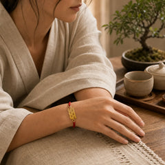 Angel Numbers Titanium Steel Adjustable String Faith Bracelet featuring Titanium Steel, Red String