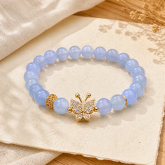 Aquamarine Butterfly Serenity Bracelet featuring Aquamarine, Butterfly, Feng Shui Butterfly