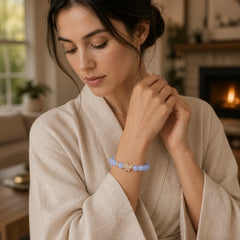 Aquamarine Butterfly Serenity Bracelet featuring Aquamarine, Butterfly, Feng Shui Butterfly