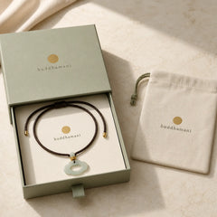 Auspicious Ruyi Jade Luck Necklace String Pendant featuring Jade