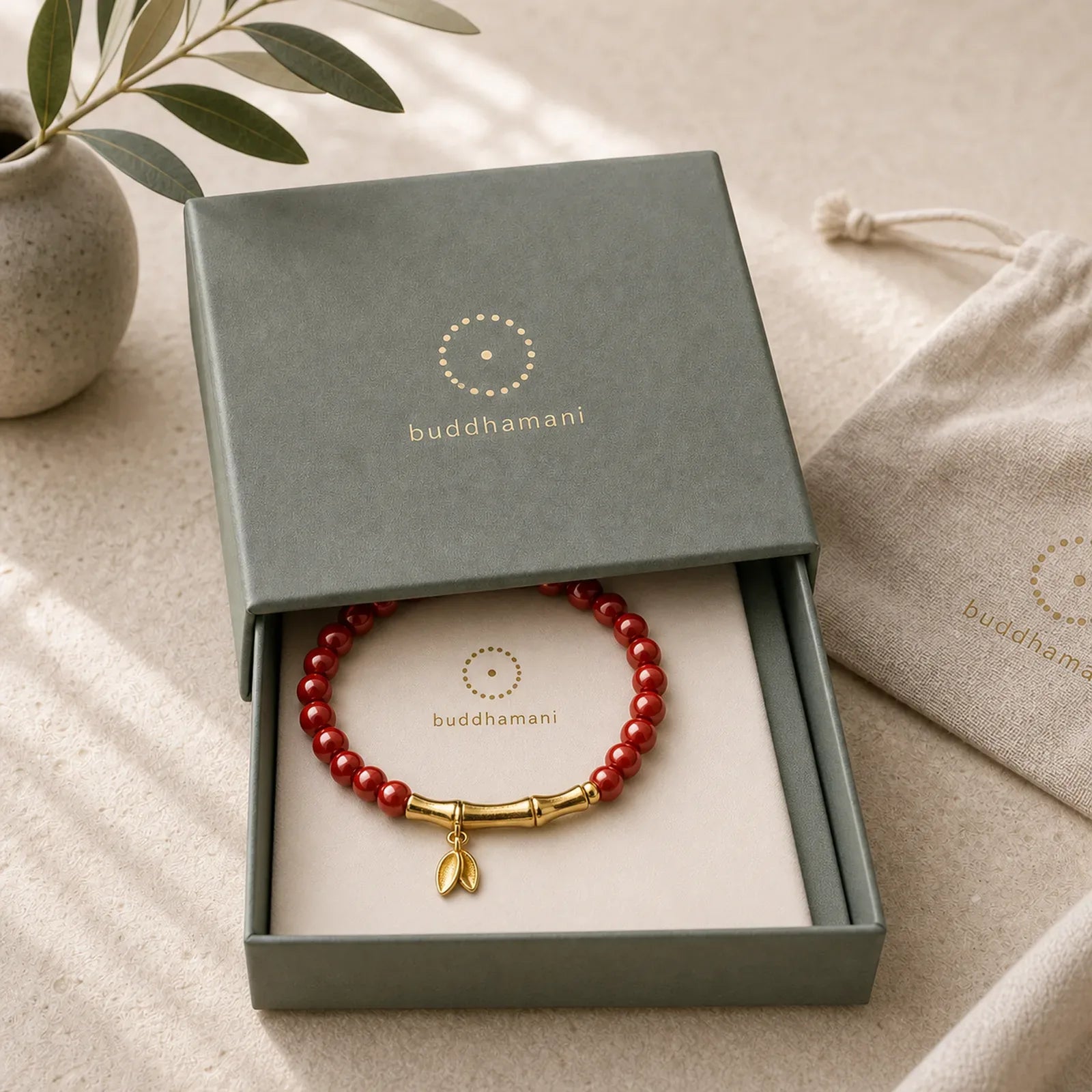 Bamboo Cinnabar 925 Sterling Silver Concentration Bracelet featuring Bamboo, Cinnabar, Silver
