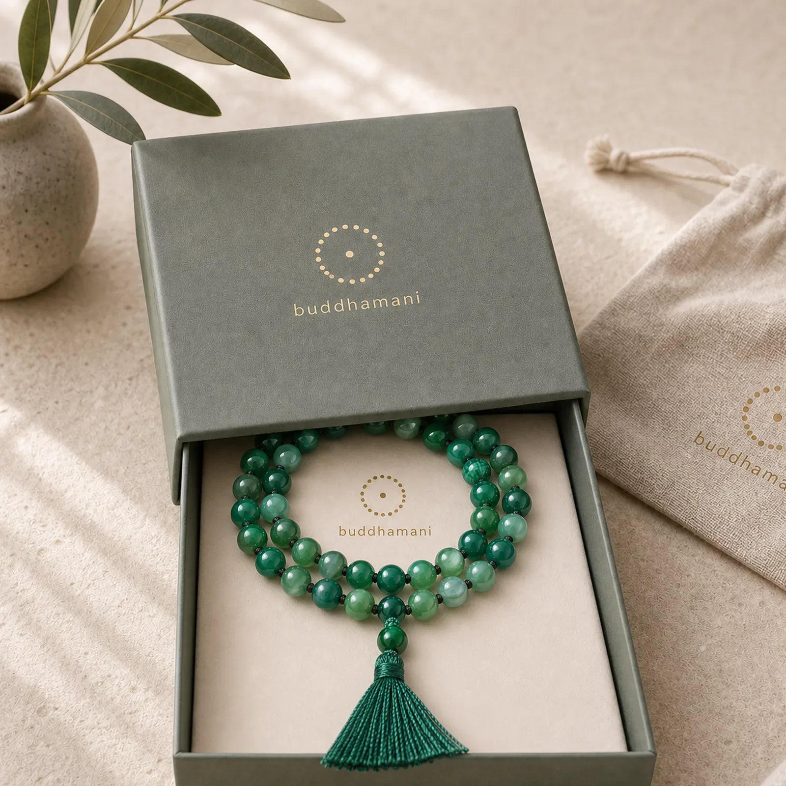 Bead Malachite Tassel Protection Bracelet featuring Malachite
