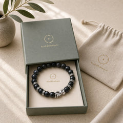 Black Glitter Stone PiXiu Power Bracelet featuring Black Glitter Stone, Pixiu, Copper