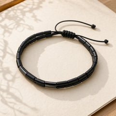 Black Onyx Bead Support Protection Bracelet featuring Black Onyx