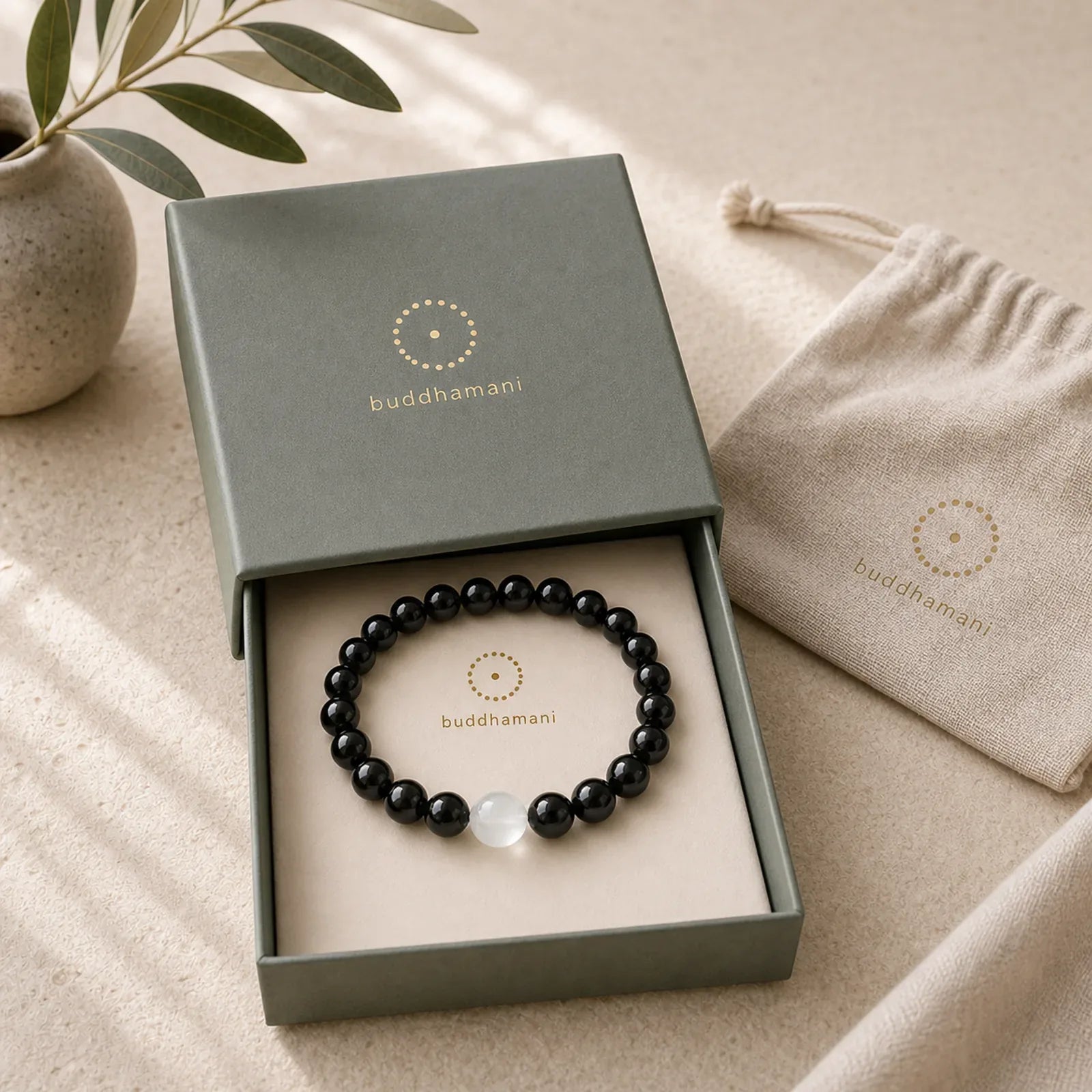 Black Tourmaline Crystal Zodiac Animal Design Resilience Bracelet featuring Tourmaline, Black Tourmaline (Schorl), Dragon