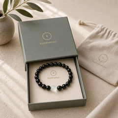 Black Tourmaline Crystal Zodiac Animal Design Resilience Bracelet featuring Tourmaline, Black Tourmaline (Schorl), Dragon