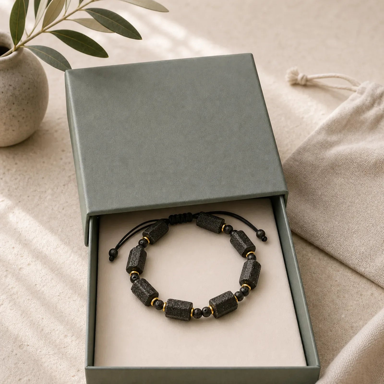 Black Tourmaline Love Bracelet featuring Tourmaline