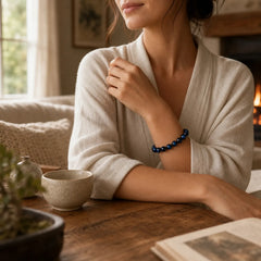 Blue Tiger Eye Balance Bracelet featuring Blue Tiger Eye, Tiger Eye