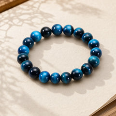 Blue Tiger Eye Protection Bracelet featuring Blue Tiger Eye, Tiger Eye