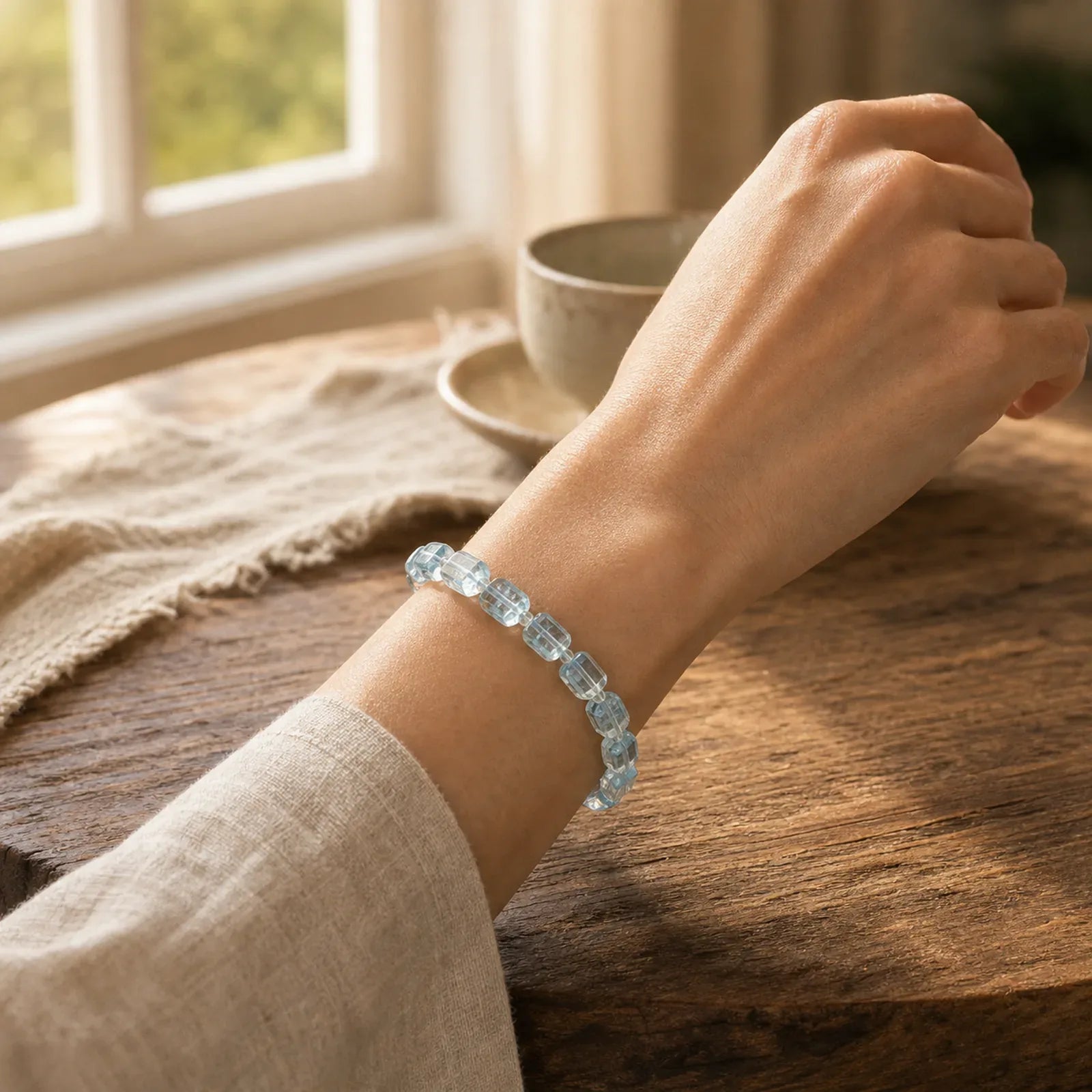 Blue Topaz Clarity Bracelet featuring Blue Topaz, Topaz