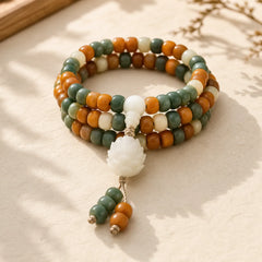 Bodhi Lotus Mala Harmony Necklace Bracelet featuring Lotus, Bodhi Seed, Lotus Symbol