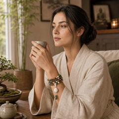 Bodhi Lotus Mala Harmony Necklace Bracelet featuring Lotus, Bodhi Seed, Lotus Symbol