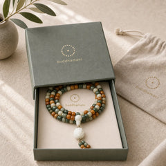 Bodhi Lotus Mala Harmony Necklace Bracelet featuring Lotus, Bodhi Seed, Lotus Symbol
