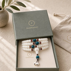 Bodhi Seed Bead Lotus Blessing Charm Bracelet featuring Bodhi Seed, Lotus, Lotus Symbol