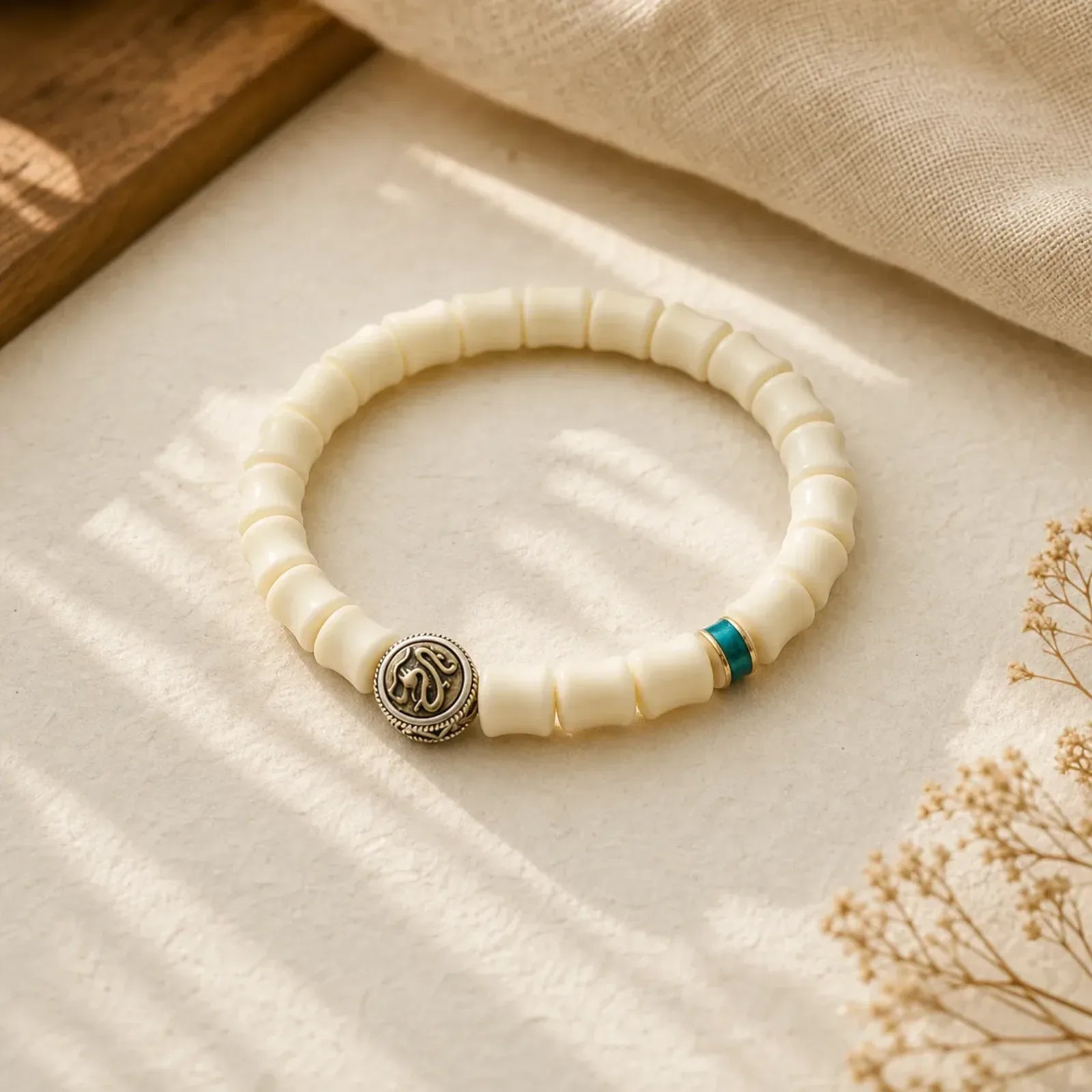 Bodhi Seed Dragon Pattern Keep Away Evil Spirits Bracelet featuring Bodhi Seed, Dragon, The Phoenix